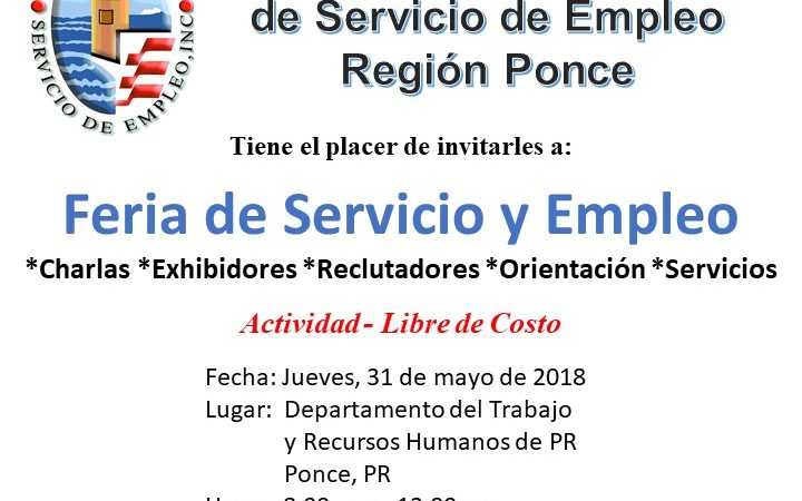 Feria de Servicio y Empleo - 31 de mayo de 2018