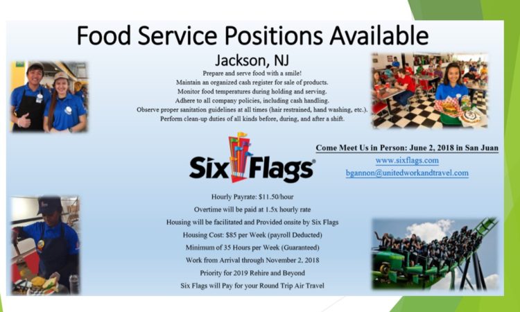 Food Service Positions Available - Jackson, NJ