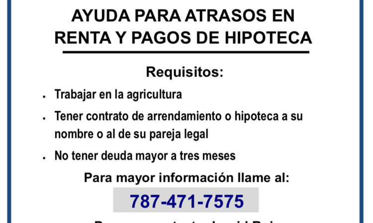 ¡Atención! Ayuda para atrasos en renta y pagos de hipoteca.