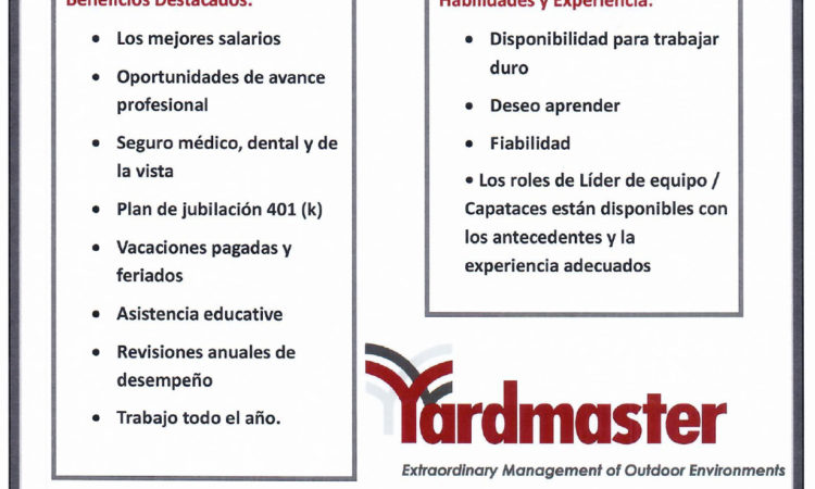 Oportunidades de Empleo en Yardmaster