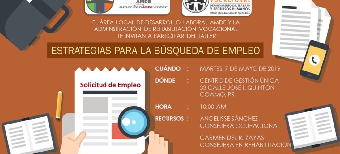 Taller de Estrategias para la Búsqueda de Empleo – 7 de mayo de 2019