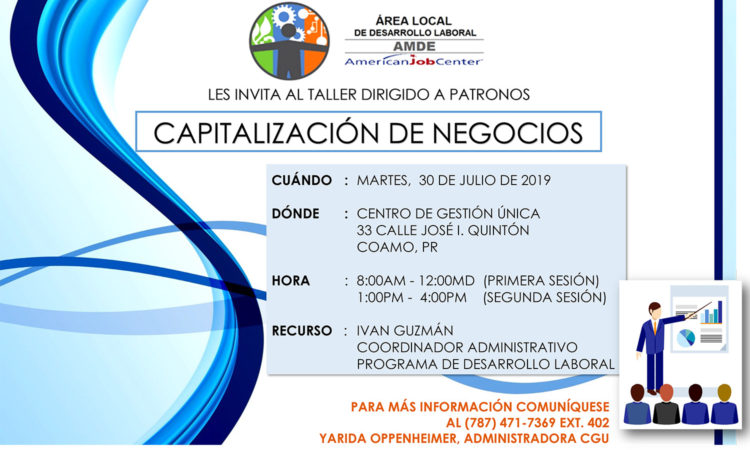 Capitalización de Negocios - Taller dirigido a Patronos