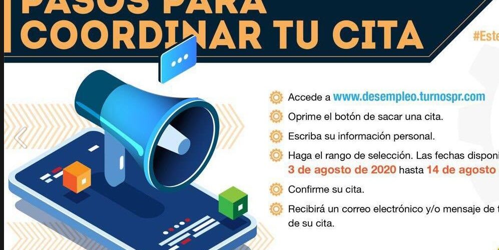 Procedimiento para acceder a los servicios de : miturno.desempleopr.com