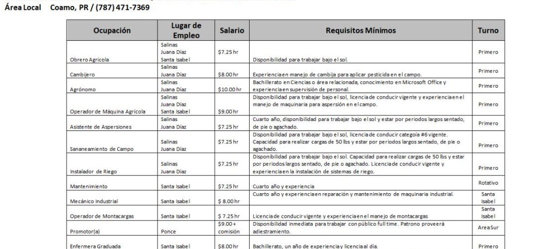 Empleos: Hasta 20 nov. 2020